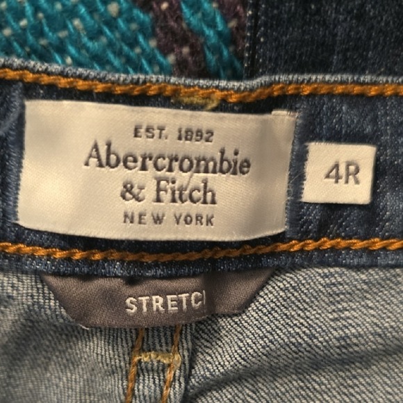 Abercrombie Fitch Erin Jeans Womens 4R Blue Denim Stretch Skinny Leg - Picture 2 of 5